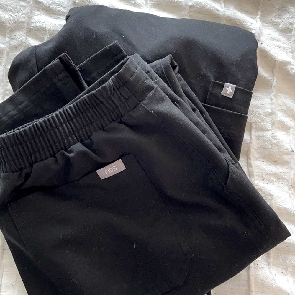 Figs scrub pants — black XS